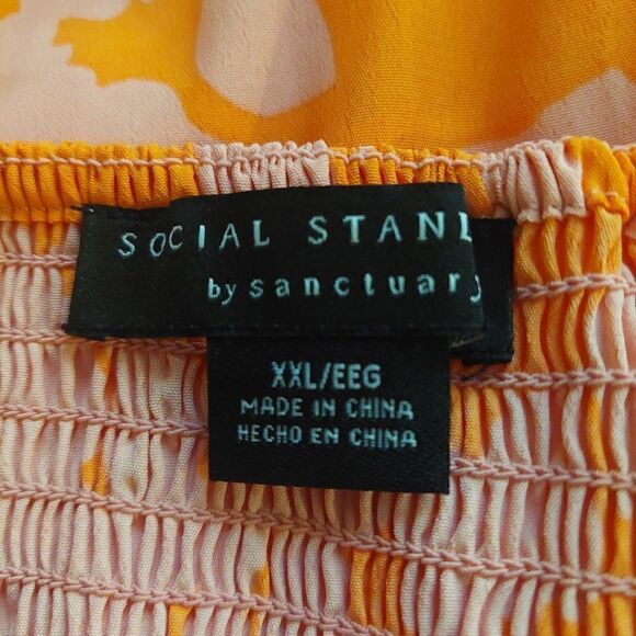 Ladies Floral Smocked Back Dress Social Standard by Sanctuary Size XXL - Picture 13 of 14